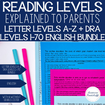 Preview of [A-Z + 1-70 English Bundle] Reading Levels Explained for Parents | Parent Guide