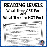 FREE Meet the Teacher Parent Handout: What Reading Levels 