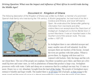 Preview of Reading Like A Historian: West African Trading in the Middle Ages