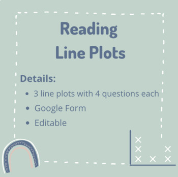 Preview of Reading Line Plots Google Form - Google and Editable (11.1 4th Grade Envision)