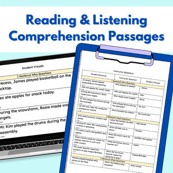 Preview of Reading & Listening Comprehension Passages for DTT