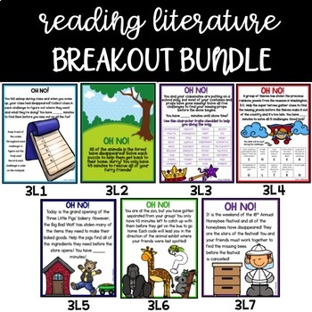Preview of Reading Literature Breakout Challenges (MEGA BUNDLE)