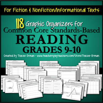 Preview of Reading Informational & Literature Graphic Organizers Gr 9-10