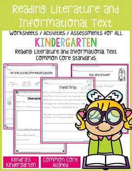 Preview of Reading: Literature & Informational Text Activities (Kindergarten Common Core)