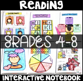 Preview of Reading Interactive Notebook Literature Standards Grades 4-8
