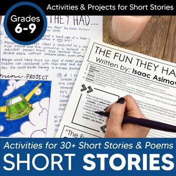 Preview of Short Story Unit Reading Comprehension Passages | Activities & Projects