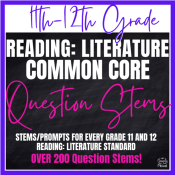 Preview of Common Core Question Stems and Annotated Standards Grades 11-12 - Literature