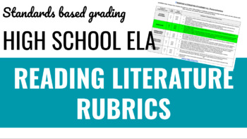 Preview of Reading Literature Standards Based Grading Rubrics Grade 9-10