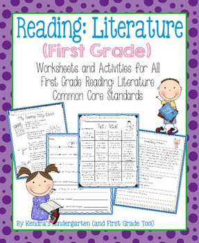 Preview of Reading: Literature Worksheets/Activities - First Grade Common Core