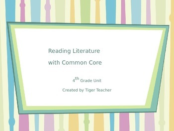 Preview of Reading Literature with Common Core: 4th Grade (powerpoint)
