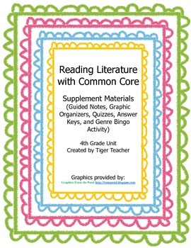 Preview of Reading Literature with Common Core Supplement Pack