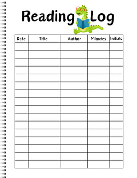 Reading Log by Ms Jens Worksheet Center | TPT