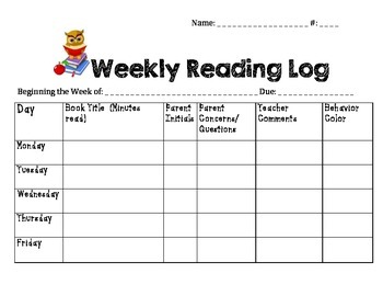 Reading Log by Diana Noriega | TPT