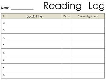 Reading Log by Jumbi Mama | TPT