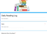 Reading Log 3rd Grade Digital