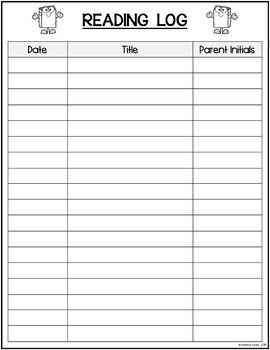 Reading Log & Parent Contact Log | FREEBIE by Limitless Littles | TPT