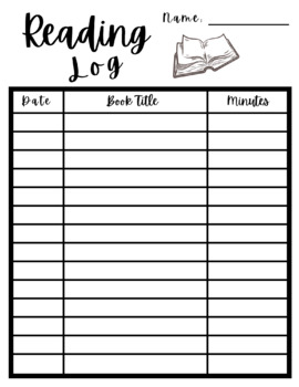 Reading Log by Alina and Drew Educational Resources | TPT