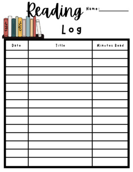 Preview of Reading Log