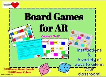 Preview of Reading Log Board Games