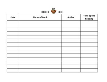 Reading Log / Book Log by Little Fish  Teachers Pay Teachers