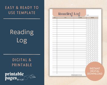 Reading Log | Books Read Tracker | Reading Challenge | Boho Style ...