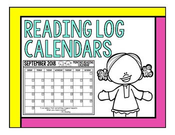 reading log calendars by all about adapting teachers pay teachers
