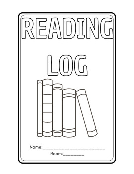 Preview of Reading Log Coloring Page