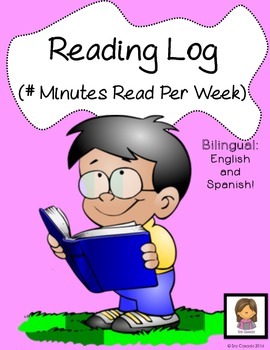 Preview of Reading Log (Bilingual English + Spanish) -- Minutes Read Per Week