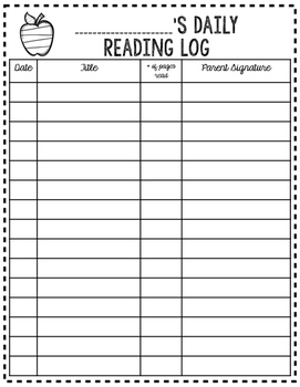 Reading Log FREEBIE by Teaching and Caffeine | TPT