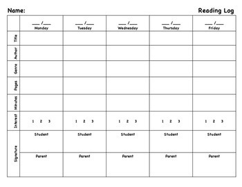 free printable reading log forms calendars reading log templates
