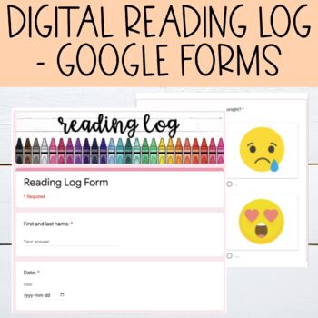 Preview of Reading Log - Google Forms (editable)