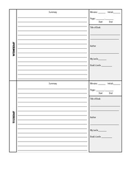 Reading Log Graphic Organizer (Booklet) by Rashana Graham | TPT