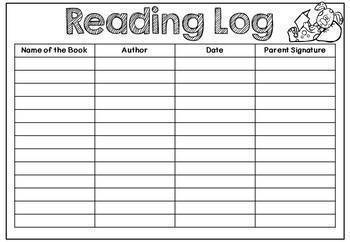 Reading Logs (Homework and Morning Work) by Miss Rainbow Education