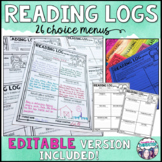 Reading Log Menus