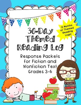 Preview of Reading Log Response Packets for Fiction and Nonfiction--One Year of Reading!