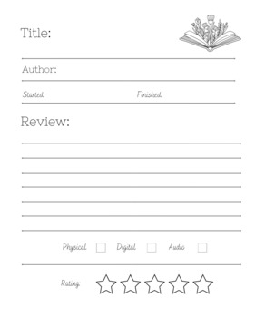 Preview of Reading Log Template | Book Review Template | Book Report Template