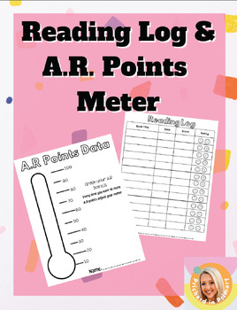 Preview of Reading Log and A.R Points Meter