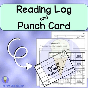 Preview of Reading Log and Punch Cards