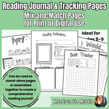 Preview of Reading Log for Accountability: Mix and Match Pages for Print or Digital Use