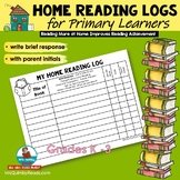 Reading Log for Home with [Parent Initial Box] | Literacy