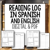 Digital Reading Log for Spanish class in English/Spanish f