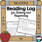 Reading Log for Thinking and Responding