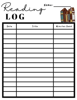 Reading Log.pdf by Payton's PDFs | TPT