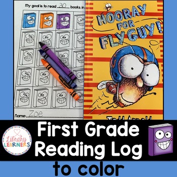 Preview of First Grade Reading Log to Color