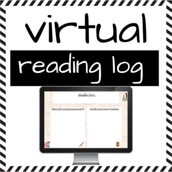 Preview of Reading Log w/ Reading Responses - EDITABLE in PowerPoint & Google Slide
