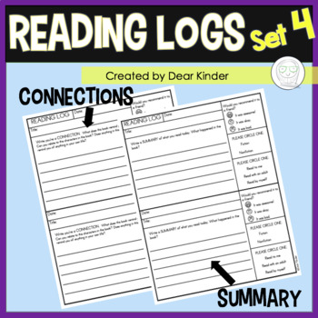 Preview of Reading Log with Connection and Summary