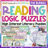 Reading Logic Puzzles Activities for Enrichment | BUNDLE