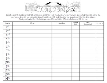 Monthly Classroom Reading Logs by Miss Mac | Teachers Pay Teachers