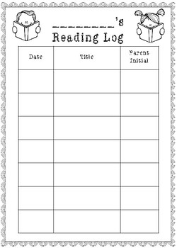 Reading Logs by Oh She's a Teacher | TPT