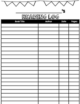 Reading Logs by Littles Learning Lots | TPT